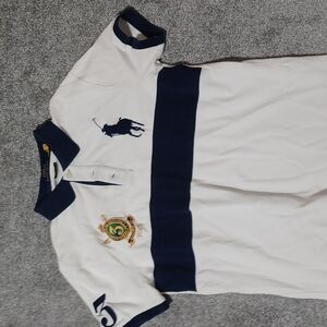 Polo by Ralph Lauren White and Blue Classic Polo Shirt